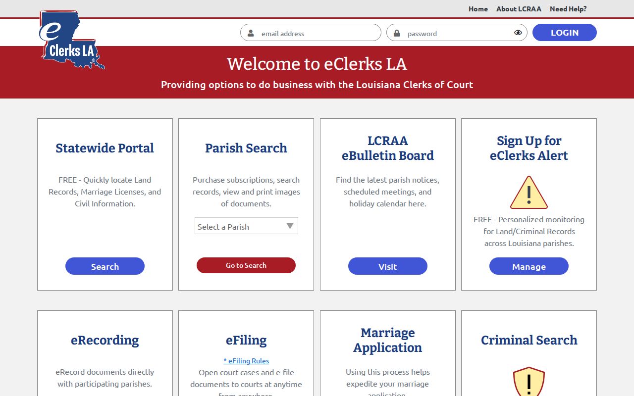 Shreveport residents directory eClerks Louisiana land index