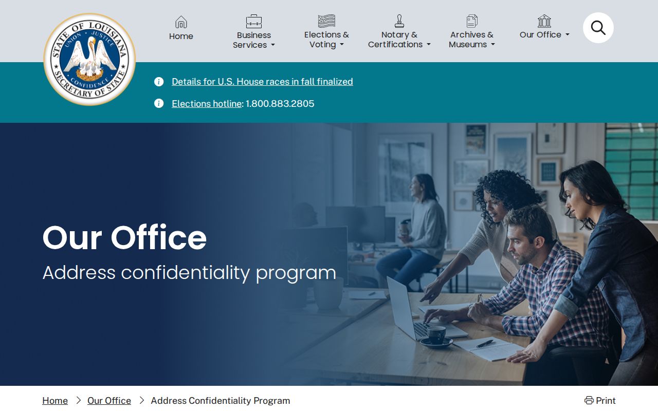 Louisiana Address Confidentiality Program privacy for Shreveport neighbors