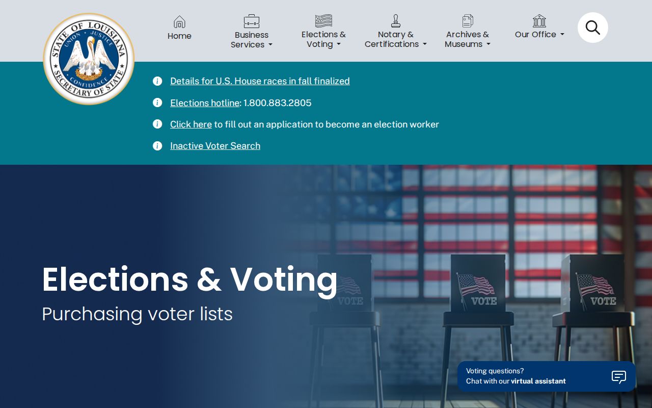 Louisiana voter list request rules relevant to Shreveport neighbors